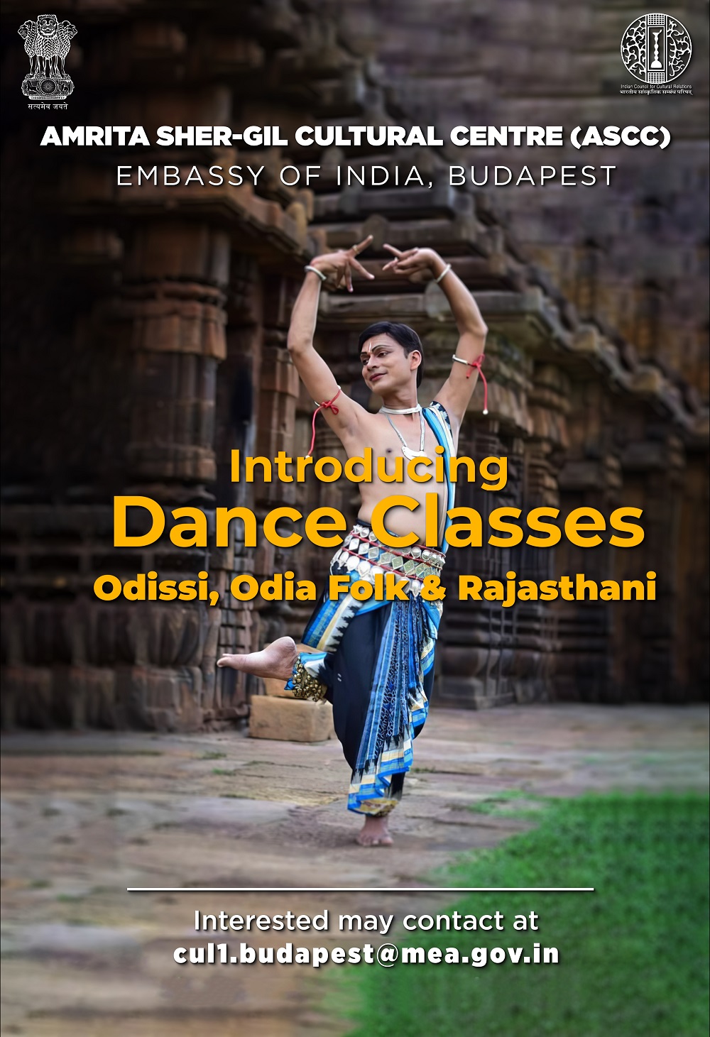 Odisszi és indiai néptánc oktatás az Amrita Sher-Gil Kulturális Központban / Odissi and folk dance classes led by India based teacher at ASCC